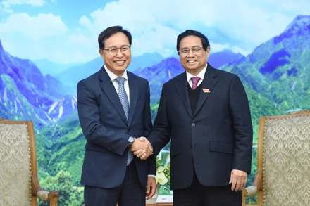 Thủ tướng Phạm Minh Chính tiếp ông Choi Joo Ho, Tổng giám đốc Samsung Việt Nam.