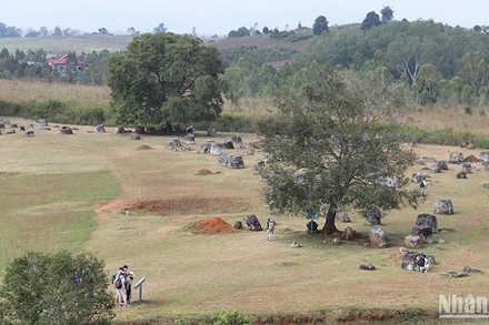 Cánh đồng Chum tại tỉnh Xiengkhouang của Lào được UNESCO công nhận là Di sản văn hóa thế giới. (Ảnh: Hải Tiến)