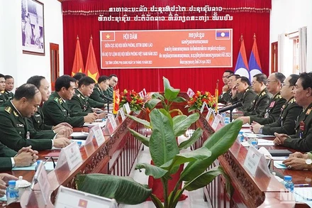 Quang cảnh hội đàm. (Ảnh: Trịnh Dũng)