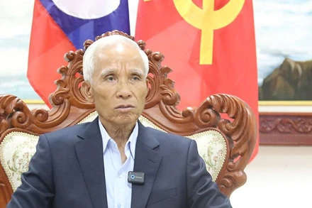 Đồng chí Khamphan Pheuyavong, Bí thư Trung ương, Trưởng Ban Tuyên huấn Trung ương Đảng Nhân dân Cách mạng Lào. Ảnh: Hải Tiến