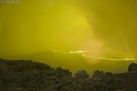 Núi lửa Mauna Loa trong lần phun trào mới đây nhất. (Ảnh: USGS)