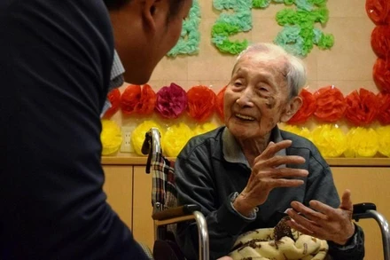 Cụ Mikizo Ueda. (Ảnh: mainichi.jp)