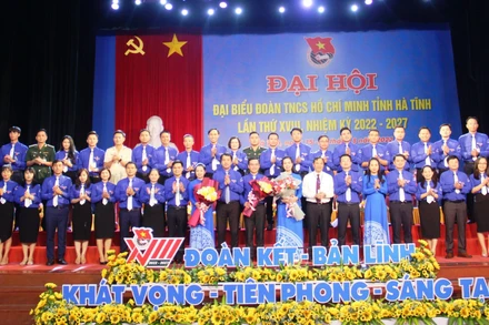 Ban Chấp hành Đoàn Thanh niên Cộng sản Hồ Chí Minh tỉnh Hà Tĩnh nhiệm kỳ 2022-2027.