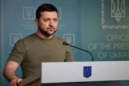 Tổng thống Ukraine Volodymyr Zelensky. (Ảnh: Reuters)