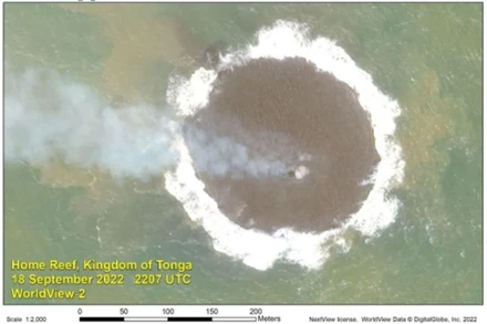 Hình ảnh vệ tinh Home Reef. (Ảnh: rnz.co.nz)