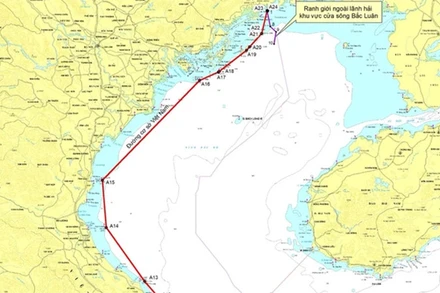 Việt Nam lưu chiểu tại Liên hợp quốc hải đồ và tọa độ đường cơ sở tại Vịnh Bắc Bộ