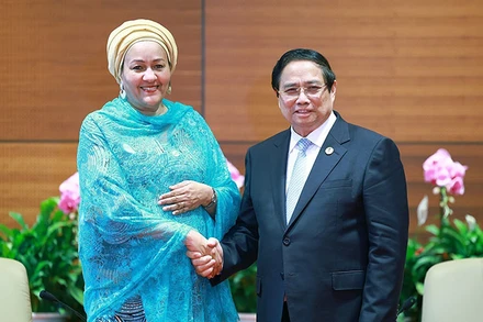 Thủ tướng Chính phủ Phạm Minh Chính tiếp Phó Tổng Thư ký Liên hợp quốc Amina Mohammed
