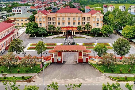 Khu vực trung tâm huyện Vĩnh Tường (tỉnh Vĩnh Phúc).