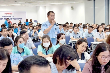 Công nhân, lao động Thủ đô đối thoại với Chủ tịch UBND thành phố Hà Nội năm 2023.