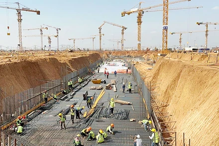 Công trường thi công dự án Cảng Hàng không quốc tế Long Thành.