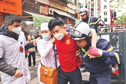 Diễn tập chữa cháy và cứu nạn, cứu hộ tại chợ Châu Long