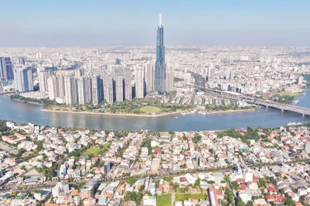 Một góc đô thị Thành phố Hồ Chí Minh hôm nay. (Ảnh: Thế Anh) 