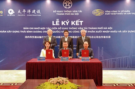 Lễ ký kết ghi nhớ hợp tác nghiên cứu đầu tư xây dựng một số dự án trọng điểm trên địa bàn thành phố Hà Nội.