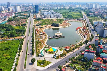 Công viên Ngọc Thụy (quận Long Biên) góp phần tạo thêm những lá phổi xanh cho Thủ đô.