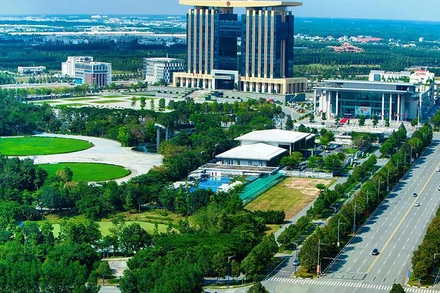 Một góc trung tâm thành phố mới Bình Dương.