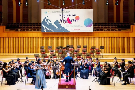 Một tiết mục trong chương trình “Young soloists of VNAMYO”. (Ảnh VNAMYO cung cấp)