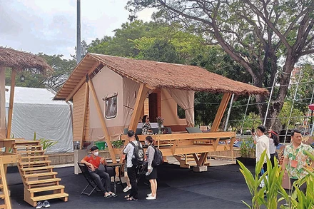 Các sản phẩm độc đáo được trưng bày tại Hội chợ quốc tế hàng phong cách ngoài trời năm 2024.