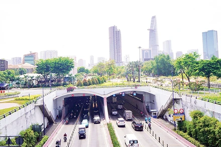 Hầm Thủ Thiêm. (Ảnh THẾ ANH)