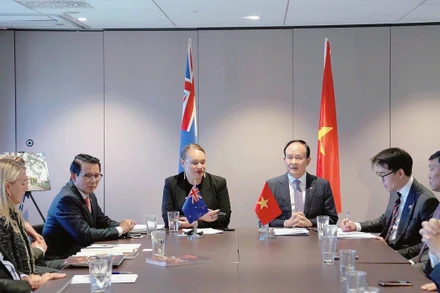 Đoàn đại biểu cấp cao của thành phố Hà Nội làm việc với chính quyền Thủ đô Wellington (New Zealand).