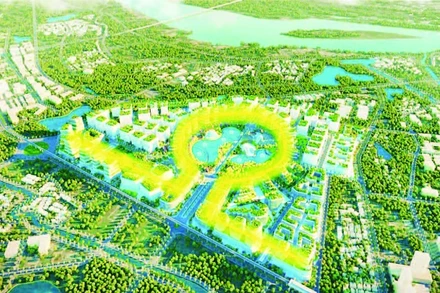 Phối cảnh dự án đầu tư xây dựng hạ tầng và phát triển Khu Công nghệ cao sinh học Hà Nội.