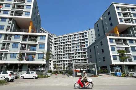 Dự án nhà ở xã hội dành cho công nhân tại xã Kim Chung, huyện Ðông Anh, Hà Nội. (Ảnh THÀNH NGUYỄN)