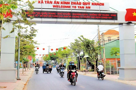 Xã Tân Ân, huyện Cần Đước đang tiến tới xã nông thôn mới kiểu mẫu đầu tiên của huyện. 