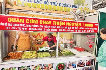 Quán cơm chay thiện nguyện 1.000 đồng ở quận Ninh Kiều, thành phố Cần Thơ.