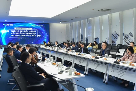 Toàn cảnh Hội thảo khoa học thông tin đối ngoại về quyền con người trong tình hình mới.