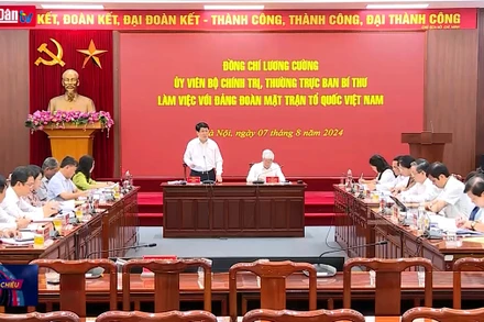 Thường trực Ban Bí thư làm việc với Đảng đoàn Mặt trận Tổ quốc Việt Nam