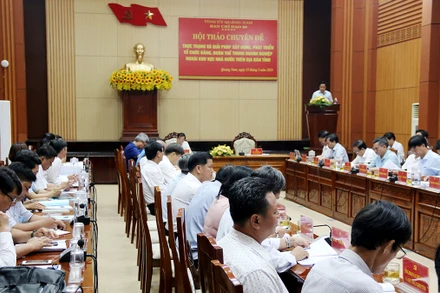 Tỉnh ủy Quảng Nam tổ chức hội thảo, tìm giải pháp xây dựng, phát triển tổ chức đảng trong doanh nghiệp ngoài khu vực nhà nước.