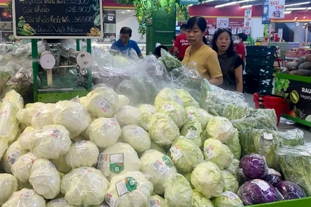 Người tiêu dùng lựa chọn hàng hóa tại siêu thị Winmart ở quận Sơn Trà, thành phố Ðà Nẵng. (Ảnh TUỆ NGHI)