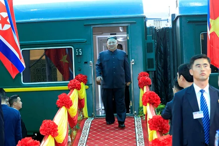 Nhà lãnh đạo Triều Tiên Kim Jong Un đến thăm Việt Nam (tháng 2/2019).