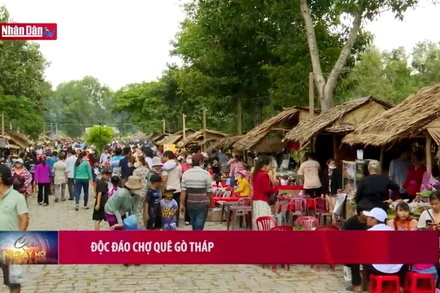 Độc đáo chợ quê Gò Tháp