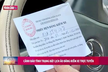 Cảnh báo tình trạng đặt lịch ảo đăng kiểm xe trực tuyến