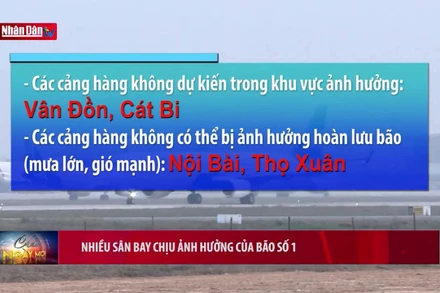 Nhiều sân bay chịu ảnh hưởng của bão số 1