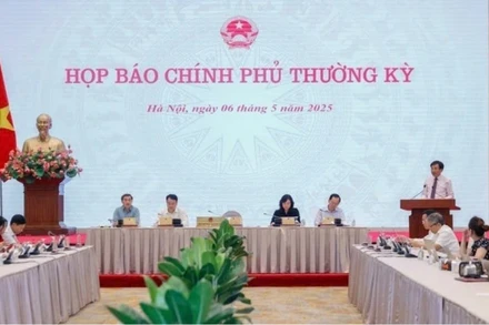 Quang cảnh cuộc họp báo Chính phủ thường kỳ. (Ảnh: VGP)