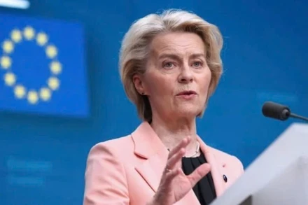 Chủ tịch Ủy ban châu Âu (EC) Ursula von der Leyen. (Ảnh: THX/TTXVN)
