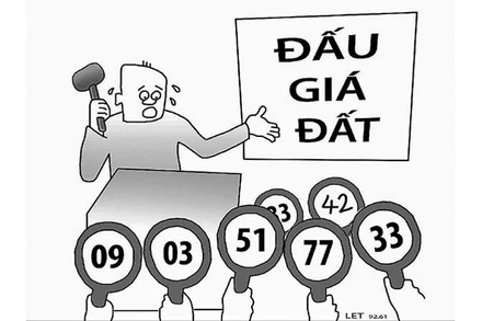 Góc biếm họa: “Sốt” đấu giá đất