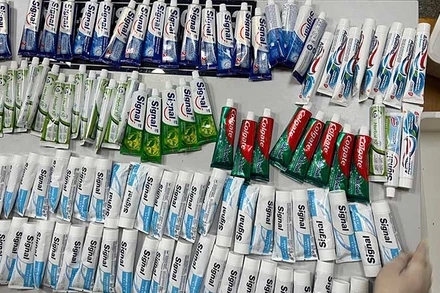 Một số lượng ma túy vận chuyển qua đường hàng không bị lực lượng chức năng bắt giữ tại Sân bay quốc tế Tân Sơn Nhất. (Ảnh CỤC HẢI QUAN THÀNH PHỐ HỒ CHÍ MINH)