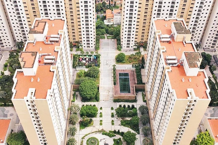 Khu tái định cư 38,4 ha thuộc phường Bình Khánh, thành phố Thủ Đức nợ phí quản lý vận hành chung cư. (Ảnh THẾ ANH)