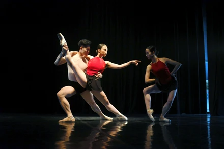 Vở diễn tôn vinh vẻ đẹp của tranh dân gian Đông Hồ qua ngôn ngữ của nghệ thuật ballet kết hợp múa dân gian và múa đương đại. (Ảnh VNOB)