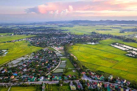 Toàn cảnh làng Sen, quê nội của Bác Hồ. (Ảnh QUANG DŨNG)