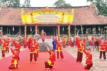 Một tiết mục trong Lễ hội truyền thống Lam Kinh.