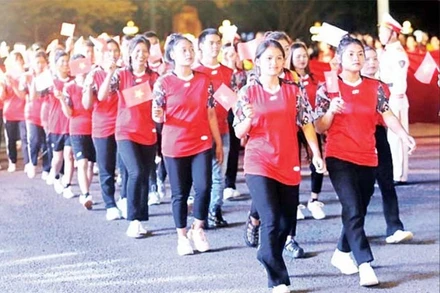 Đoàn vận động viên tỉnh Gia Lai tham gia Hội thi.