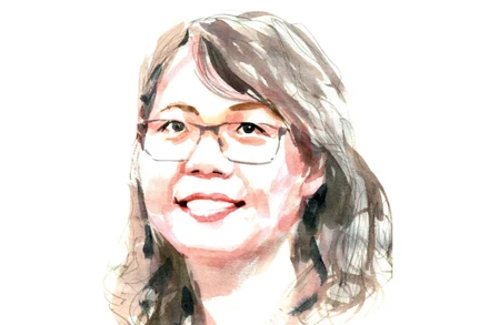 Ký họa chân dung nhà văn Đỗ Bích Thúy của họa sĩ Đỗ Hoàng Tường.