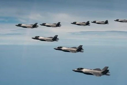 Máy bay tham gia tập trận. (Nguồn: Yonhap)