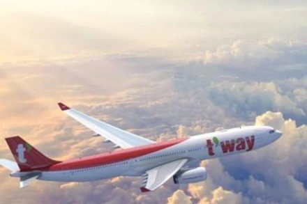 Một chiếc máy bay của T'way Air. (Nguồn: Yonhap)