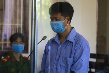 Bị cáo Nguyễn Trung Thành tại phiên xét xử.