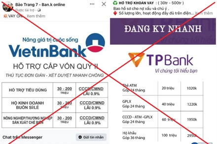 Thủ đoạn mạo danh các ngân hàng để lừa đảo.