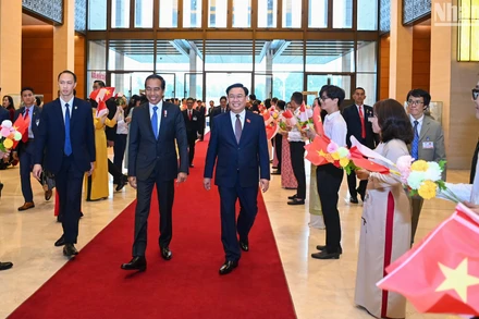 [Ảnh] Chủ tịch Quốc hội Vương Đình Huệ hội kiến Tổng thống Indonesia Joko Widodo